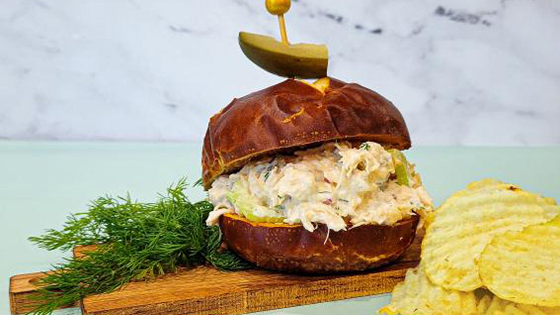 Crunchy Dill Pickle Chicken Salad Sammy