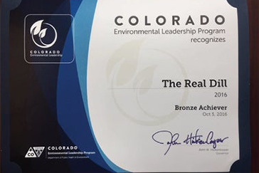 The Real Dill receives recognition for Environmental Leadership!
