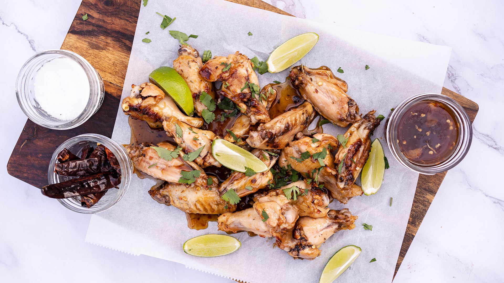 Sticky Thai Chile Ginger Chicken Wings