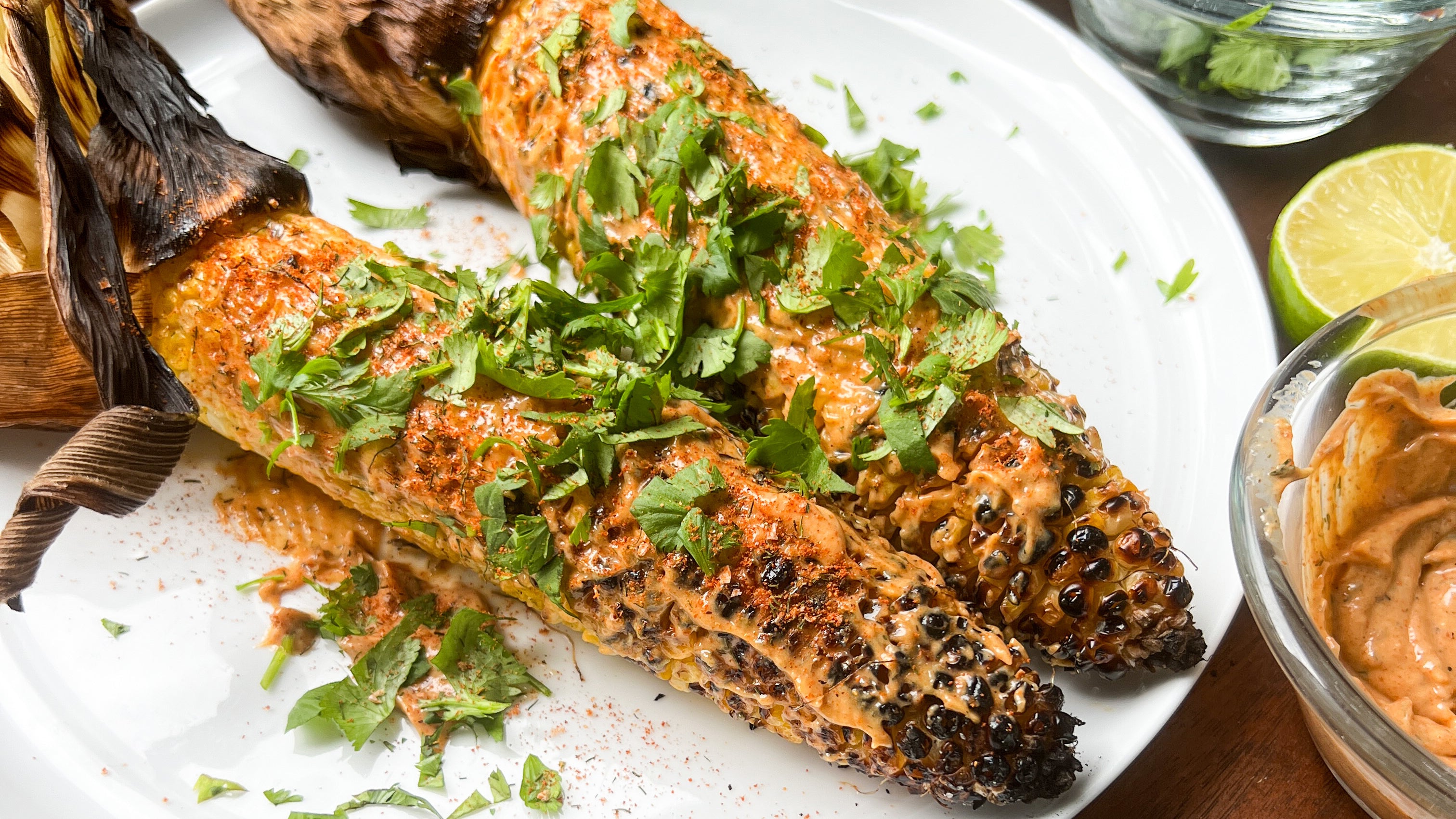 Grilled Corn on the Cob with Bloody Mary-Spiced Mayo