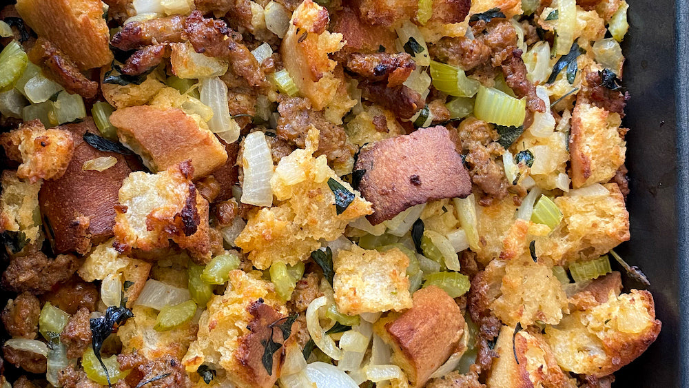 Pickle Brine Sausage Stuffing