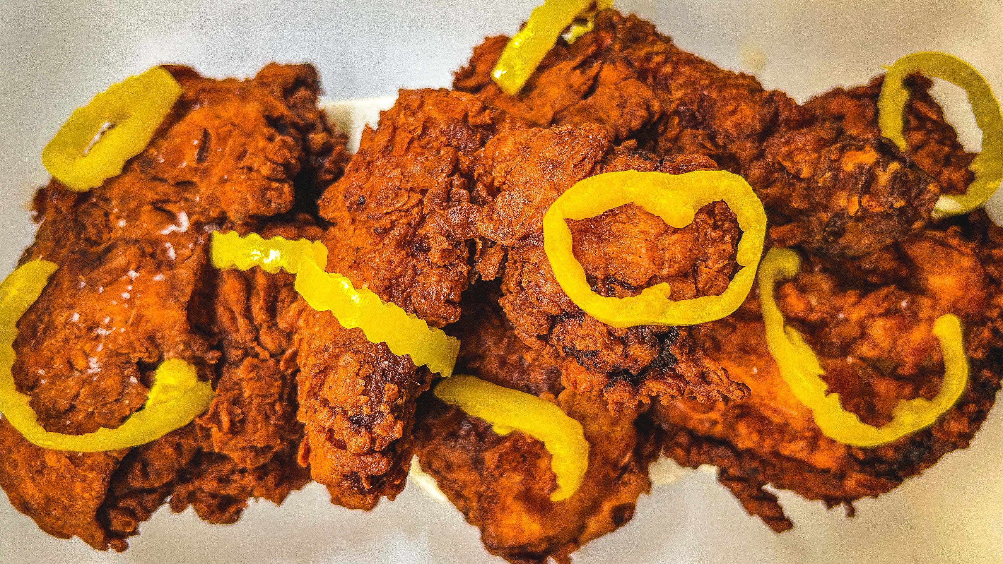 Spicy Pickle Brined Fried Chicken with Pickle Ranch