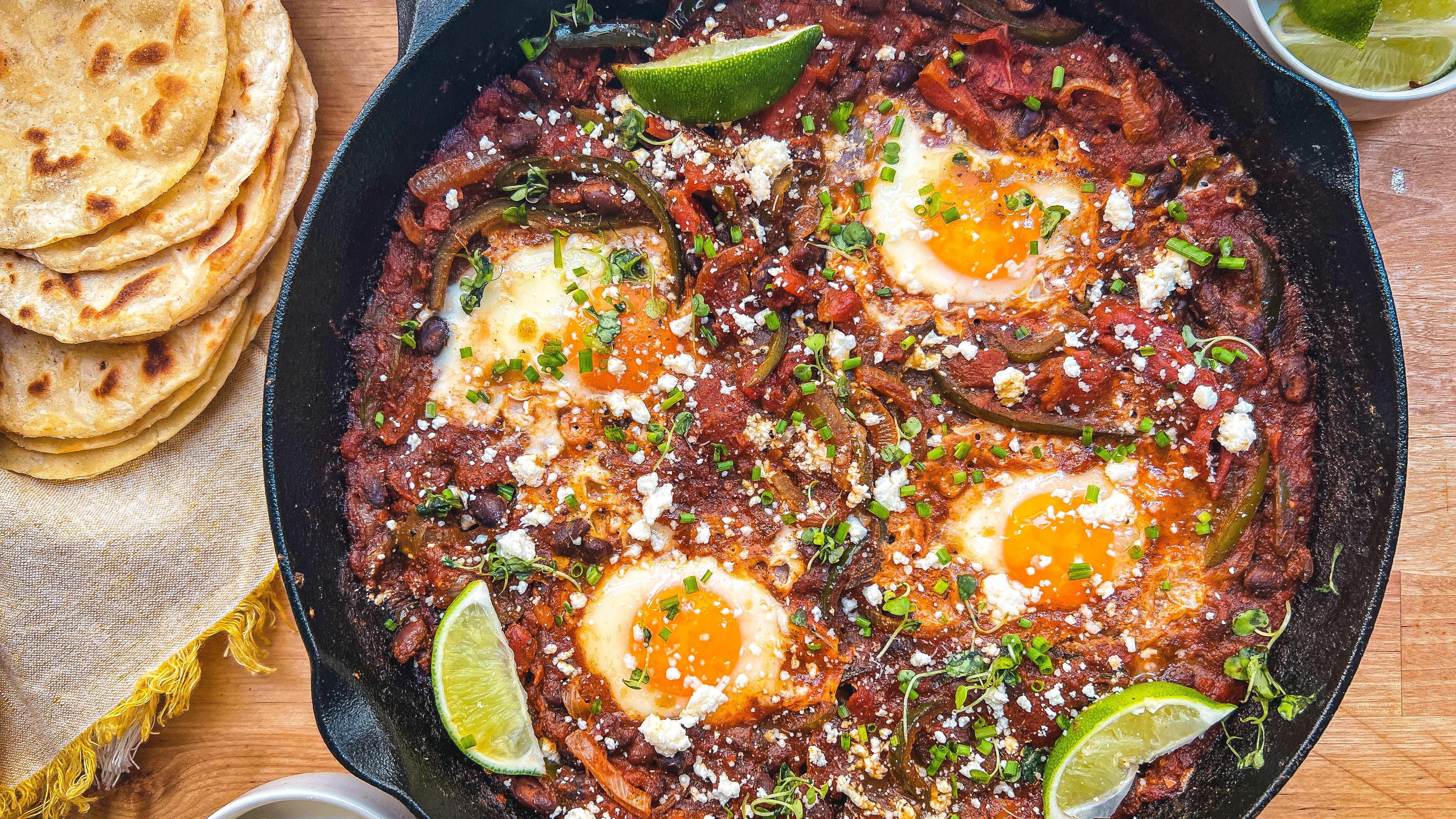 Bloody Mary Skillet Huevos Rancheros