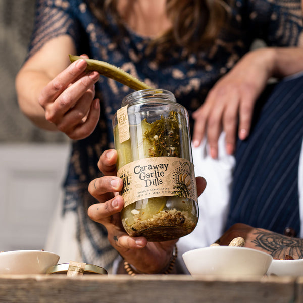 The Real Dill Caraway Garlic Dills advertising product photography