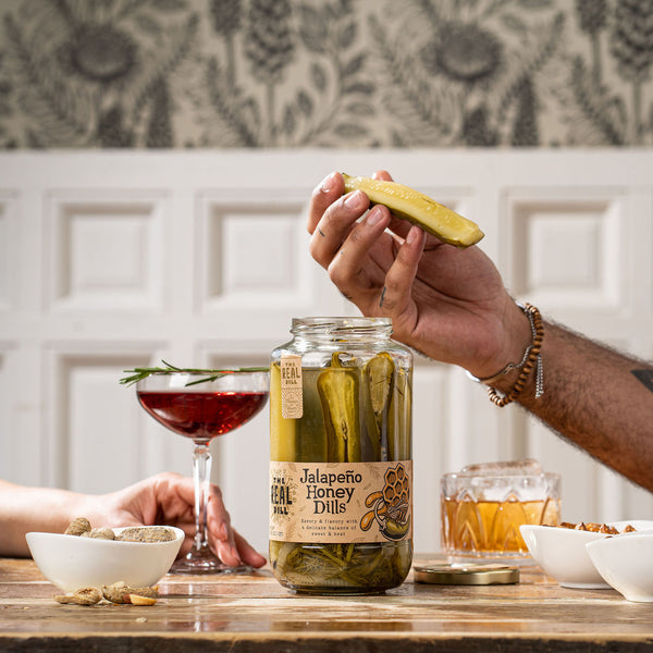 The Real Dill Jalapeño Honey Dills advertising product photography